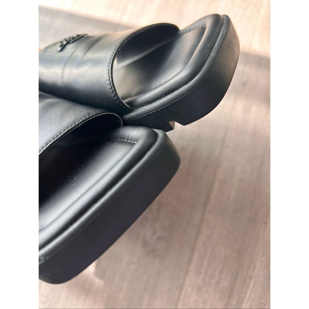 Coach Women Fiona Signature Coach Logo Leather Sandal Slide Sz 7 - Picture 7 of 7